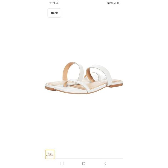 New Size 11 White Leather Chinese Laundry Deana Slides Sandals Summer Sh… - Picture 1 of 4